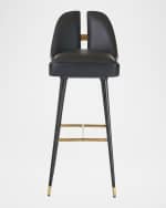 Image 2 of 5: Arteriors Crowley Split-Back 30.5" Bar Stool