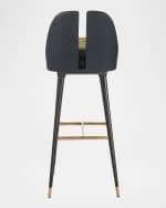 Image 4 of 5: Arteriors Crowley Split-Back 30.5" Bar Stool