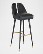 Image 1 of 5: Arteriors Crowley Split-Back 30.5" Bar Stool