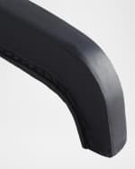 Image 4 of 6: Arteriors Addison Adjustable Leather Drink Table