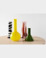 Image 3 of 4: Kosta Boda Lab Measuring Flask Vase, Green