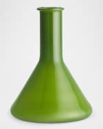Image 1 of 4: Kosta Boda Lab Measuring Flask Vase, Green