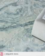 Image 6 of 7: Exquisite Rugs x THE MET Saccara Hand-Loomed Blue Rug, 6' x 9'