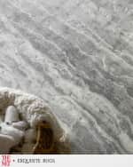Image 7 of 8: Exquisite Rugs x THE MET Travertine Hand-Loomed Silver Rug, 12' x 15'