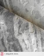 Image 4 of 7: Exquisite Rugs x THE MET Travertine Hand-Loomed Silver Rug, 10' x 14'