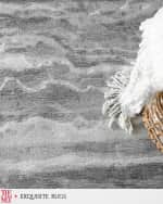Image 6 of 7: Exquisite Rugs x THE MET Travertine Hand-Loomed Silver Rug, 10' x 14'