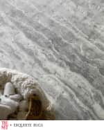 Image 7 of 7: Exquisite Rugs x THE MET Travertine Hand-Loomed Silver Rug, 10' x 14'