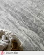 Image 7 of 7: Exquisite Rugs x THE MET Travertine Hand-Loomed Silver Rug, 8' x 10'