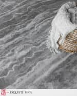 Image 5 of 7: Exquisite Rugs x THE MET Travertine Hand-Loomed Silver Rug, 6' x 9'