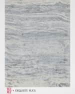 Image 1 of 7: Exquisite Rugs x THE MET Travertine Hand-Loomed Silver Rug, 6' x 9'