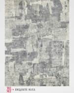 Image 1 of 8: Exquisite Rugs x THE MET Papyrus Hand-Loomed Blue/Gray Rug, 10' x 14'