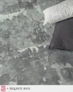 Image 7 of 8: Exquisite Rugs x THE MET Papyrus Hand-Loomed Blue/Gray Rug, 10' x 14'