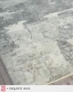 Image 2 of 7: Exquisite Rugs x THE MET Papyrus Hand-Loomed Blue/Gray Rug, 9' x 12'