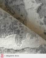 Image 4 of 7: Exquisite Rugs x THE MET Papyrus Hand-Loomed Blue/Gray Rug, 9' x 12'