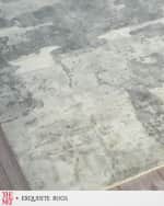 Image 2 of 7: Exquisite Rugs x THE MET Papyrus Hand-Loomed Blue/Gray Rug, 6' x 9'