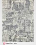 Image 1 of 7: Exquisite Rugs x THE MET Papyrus Hand-Loomed Blue/Gray Rug, 6' x 9'