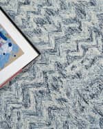 Image 7 of 8: Exquisite Rugs Veneta Hand-Tufted Blue Rug, 5' x 8'