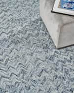 Image 8 of 8: Exquisite Rugs Veneta Hand-Tufted Blue Rug, 5' x 8'