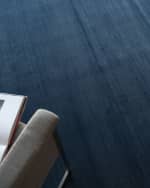 Image 8 of 8: Exquisite Rugs Pavia Hand-Loomed Navy Rug, 4' x 6'