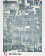 Image 8 of 8: Exquisite Rugs x THE MET Papyrus Hand-Loomed Blue Rug, 10' x 14'