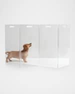 Image 7 of 7: HIDDIN Clear Freestanding Pet Gate Zig Zag, 4-Panel