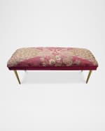 Image 2 of 3: Haute House Fuchsia Peacock Bench, 42"