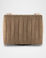 Image 4 of 6: Four Hands Augustine Leather Swivel Chair