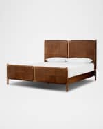 Image 2 of 6: Four Hands Salado Leather King Bed
