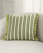 Image 3 of 4: Designers Guild Cork Street Stripe Pillow, 17" Sq.