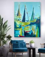 Image 2 of 3: RFA Fine Art "Come Sail Away" Hand-Embellished Giclee by Kate Baldock