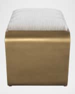 Image 3 of 5: The Uttermost Co Hoop Pleated Bench