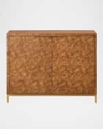 Image 2 of 7: The Uttermost Co Jethro 2-Door Burl Cabinet
