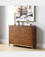 Image 4 of 7: The Uttermost Co Jethro 2-Door Burl Cabinet