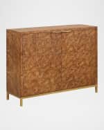 Image 1 of 7: The Uttermost Co Jethro 2-Door Burl Cabinet