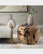 Image 5 of 7: The Uttermost Co Sola Teak Side Table