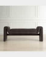 Image 2 of 6: The Uttermost Co Manson Velvet Bench