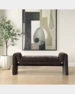 Image 4 of 6: The Uttermost Co Manson Velvet Bench
