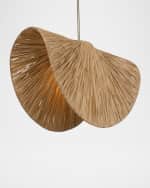 Image 3 of 6: The Uttermost Co Bend 29" Raffia Pendant