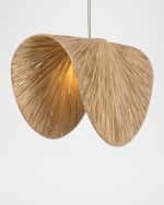 Image 4 of 6: The Uttermost Co Bend 29" Raffia Pendant