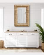 Image 2 of 4: The Uttermost Co Twisted Seagrass 36" Wall Mirror