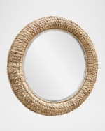 Image 4 of 5: The Uttermost Co Twisted Seagrass 36" Round Wall Mirror
