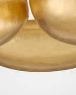 Image 5 of 6: Arteriors Theo 55" 13-Light Gold Leaf Flush Mount
