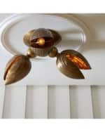 Image 2 of 6: Arteriors Inessa 24" 3-Light Flush Mount