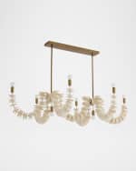 Image 3 of 6: Arteriors Kalama 57" 8-Light Linear Coconut Shell Chandelier