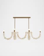 Image 1 of 6: Arteriors Kalama 57" 8-Light Linear Coconut Shell Chandelier