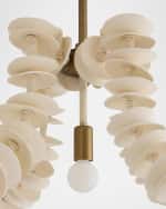 Image 5 of 6: Arteriors Kalama 57" 8-Light Linear Coconut Shell Chandelier