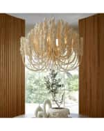 Image 2 of 6: Arteriors Kaia 39" 6-Light Coconut Shell Chandelier