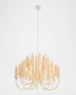 Image 1 of 6: Arteriors Kaia 39" 6-Light Coconut Shell Chandelier