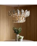 Image 2 of 6: Arteriors Bilal 40" 8-Light Coconut Shell Chandelier