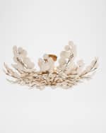 Image 3 of 6: Arteriors Bilal 38" 3-Light Coconut Shell Flush Mount